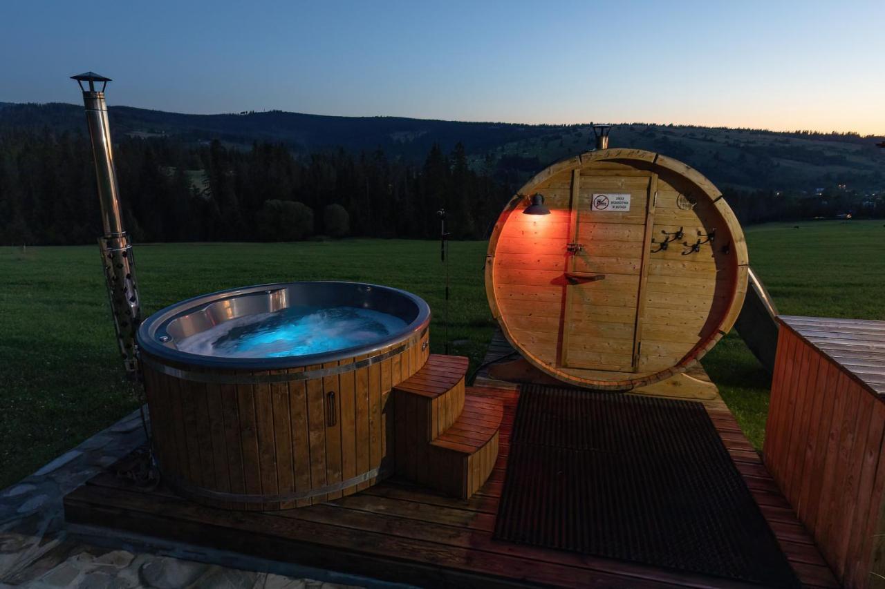 Witowianskie Domki Z Kominkiem, Jacuzzi I Sauna Dzianisz Εξωτερικό φωτογραφία