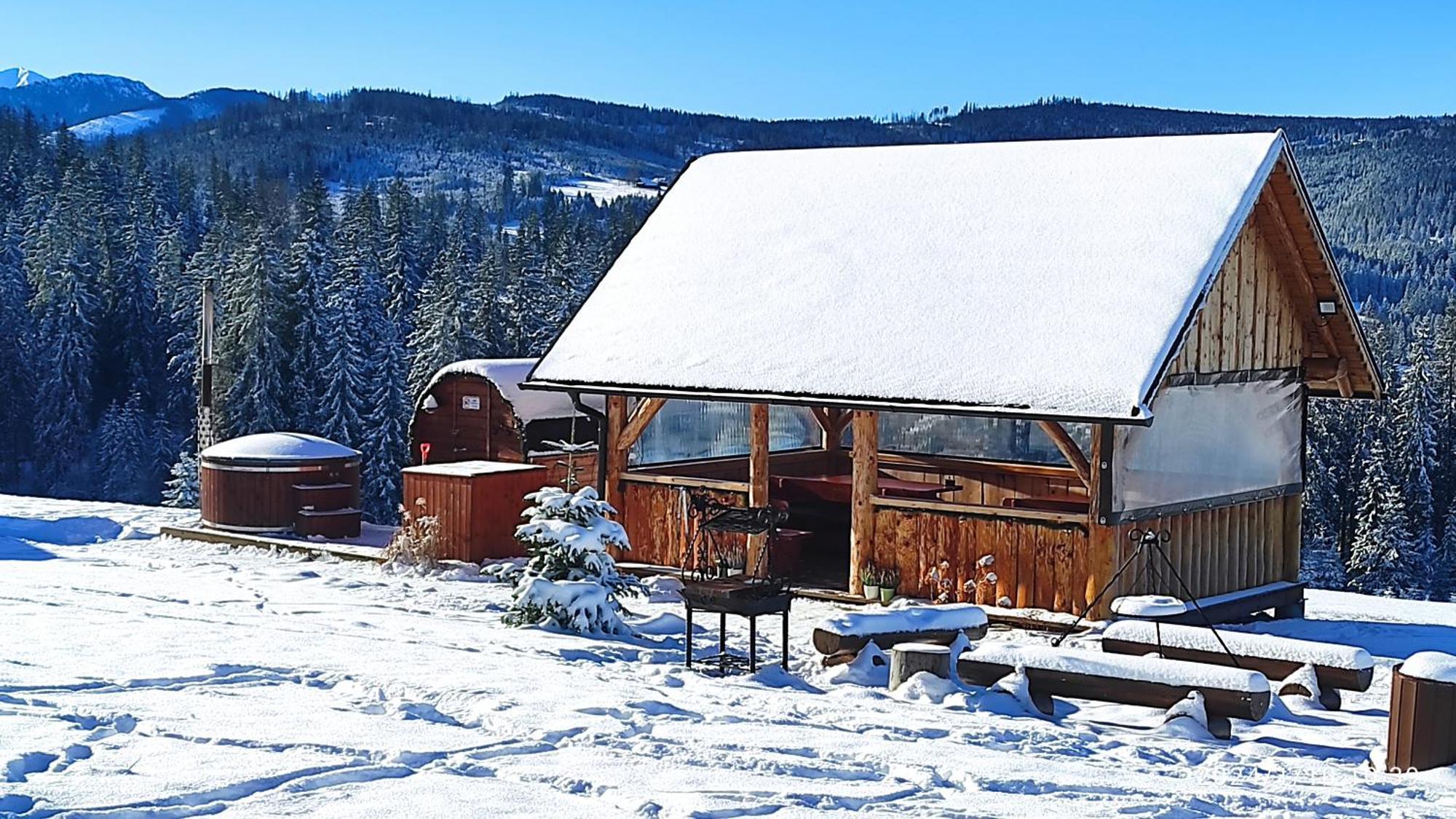 Witowianskie Domki Z Kominkiem, Jacuzzi I Sauna Dzianisz Εξωτερικό φωτογραφία